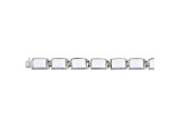 White Magnesite Silver Bracelet 28ctw