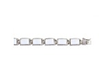 White Magnesite Silver Bracelet 28ctw