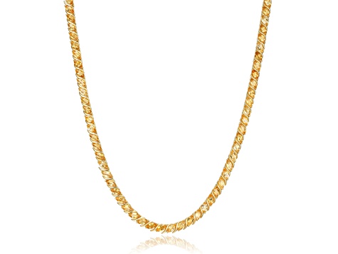 Yellow Citrine 18k Yellow Gold Over Sterling Silver Tennis Necklace 18.06ctw