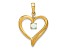 14k Yellow Gold Lab Created Opal and Diamond Heart Pendant