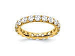 14K Yellow Gold Lab Grown Diamond SI+, H+, Eternity Band