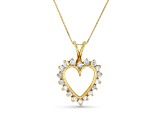 1.00ctw Diamond Heart Pendant 14k Yellow Gold