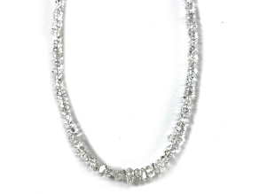 Herkimer Sterling Silver Beaded Necklace 50.00ctw