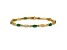 14k Yellow Gold and Rhodium Over 14k Yellow Gold Diamond and Emerald Bracelet