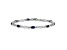 Rhodium Over 14k White Gold Diamond and Sapphire Bracelet