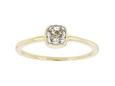 White Diamond 14k Yellow Gold Solitaire Ring 0.50ct