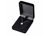 White Cubic Zirconia 14k Yellow Gold Pendant With Chain 2.00ctw