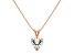 White Cubic Zirconia 14k Rose Gold Pendant With Chain 2.00ctw