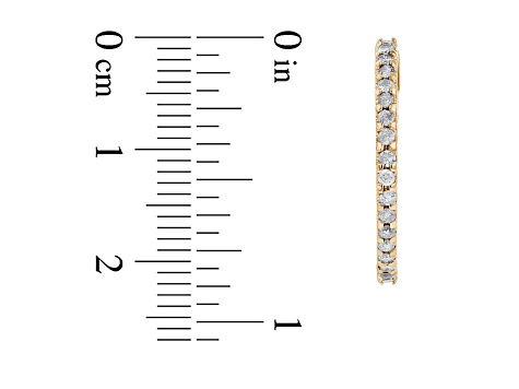 0.70ctw Diamond Hoop Earrings in 14k Yellow Gold