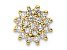 14K Yellow Gold Lab Grown Diamond SI1/SI2, G H I, Cluster Chain Slide Pendant 0.28ctw