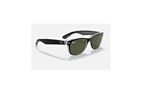 Ray-Ban New Wayfarer Color Mix Matte Black Transparent/Green 58 mm Sunglasses