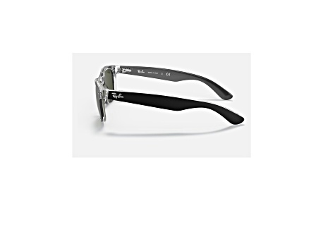 Ray-Ban New Wayfarer Color Mix Matte Black Transparent/Green 58 mm Sunglasses