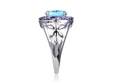 Blue Topaz and Tanzanite Sterling Silver Ring, 4.75ctw