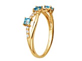 Swiss Blue Topaz 10k Yellow Gold Ring