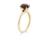 Round Garnet 10K Yellow Gold Ring 2.20ctw