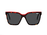 Quay Level Up Tortoise Red Square Frame / Smoke Lenses Sunglasses - 11L04A