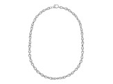 Judith Ripka Rhodium Over Sterling Silver Infinity Link 18" Necklace