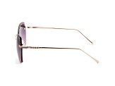 Guess Women's 61 mm Shiny Rose Gold Sunglasses