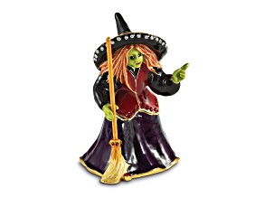 SALEM Witch with Broom Trinket Box