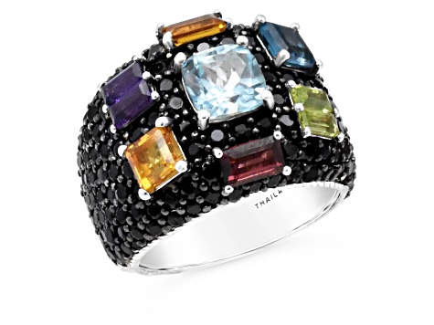 Judith high quality Ripka Sterling Silver Mixed Gemstone Ring