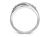 Rhodium Over 14K Gold Lab Grown Diamond SI1/SI2, G H I, Men's Band