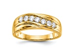 14K Yellow Gold Lab Grown Diamond SI1/SI2, G H I, Men's Band