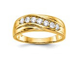 14K Yellow Gold Lab Grown Diamond SI1/SI2, G H I, Men's Band