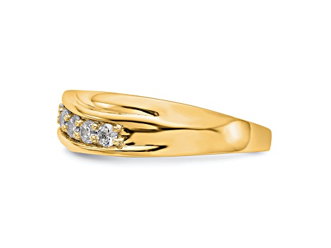 14K Yellow Gold Lab Grown Diamond SI1/SI2, G H I, Men's Band