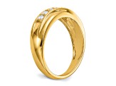 14K Yellow Gold Lab Grown Diamond SI1/SI2, G H I, Men's Band