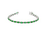 5.50ctw Emerald and Diamond Bracelet in 14k White Gold