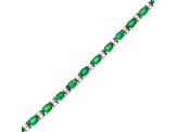 5.50ctw Emerald and Diamond Bracelet in 14k White Gold