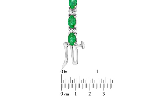 5.50ctw Emerald and Diamond Bracelet in 14k White Gold