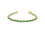 5.50ctw Emerald and Diamond Bracelet in 14k Yellow Gold