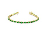 5.50ctw Emerald and Diamond Bracelet in 14k Yellow Gold