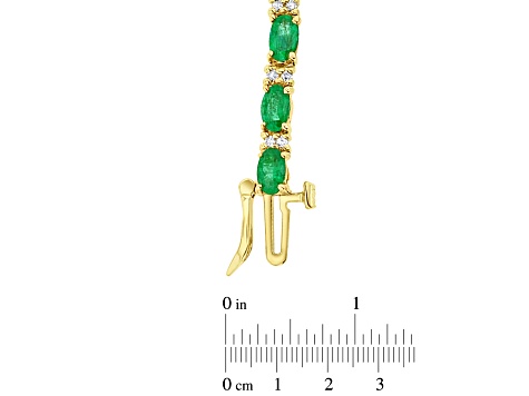 5.50ctw Emerald and Diamond Bracelet in 14k Yellow Gold