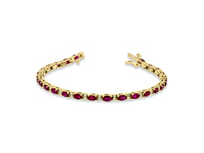 5.50ctw Ruby and Diamond Bracelet in 14k Yellow Gold