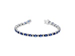 5.00ctw Sapphire and Diamond Bracelet 14k White Gold