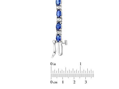 5.00ctw Sapphire and Diamond Bracelet 14k White Gold