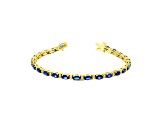 5.00ctw Sapphire and Diamond Bracelet 14k Yellow Gold