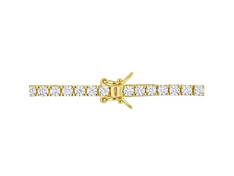 5 5/8 CT DEW Created Moissanite Tennis Bracelet in Yellow Plated Sterling Silver