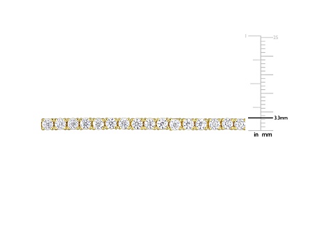 5 5/8 CT DEW Created Moissanite Tennis Bracelet in Yellow Plated Sterling Silver