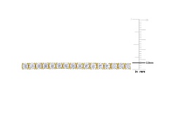 5 5/8 CT DEW Created Moissanite Tennis Bracelet in Yellow Plated Sterling Silver