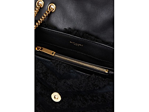 【関税&送料込】Saint Laurent Black Leather Small Loulou Sho Saint Laurent Loulou Small Shoulder Bag in Quilted Suede