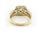 White Lab-Grown Diamond 14kt Yellow Gold Bridal Ring Set 1.20ctw