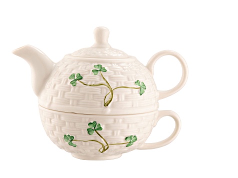 Belleek Shamrock Tea for One