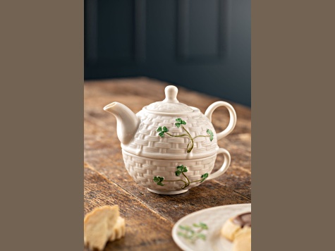 Belleek Shamrock Tea for One