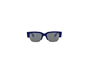 Alexander McQueen Square Semi-Rimless Frame Blue Recycled Acetate Sunglasses