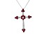1.10ctw Ruby and Diamond Cross Pendant in 14k White Gold
