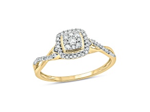 Composite Diamond 10k Yellow Gold Ring 0.20ctw