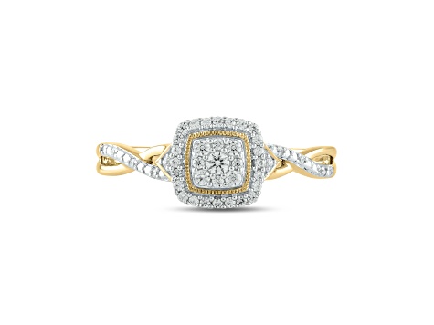 Composite Diamond 10k Yellow Gold Ring 0.20ctw